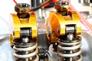 close-up of valve spring