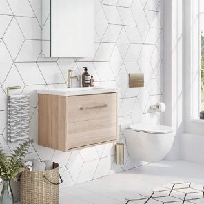 Wall Hung Sink in small bath