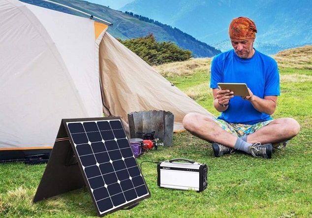 amorphous camping solar panel