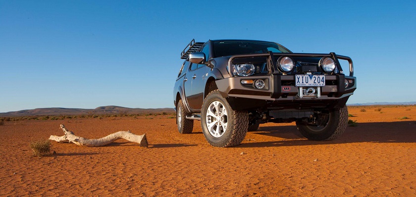 Mitsubishi Triton with Bull Bar off road