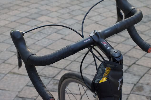 taped bike handlebar