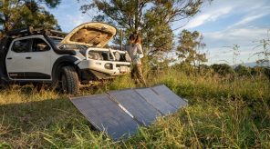 solar mats and a truck