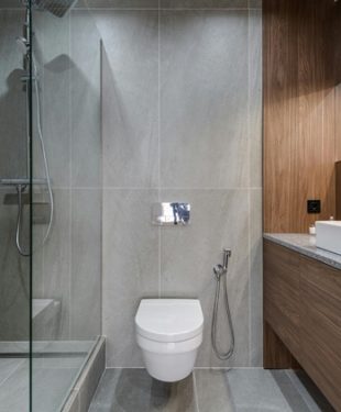 shower panel in the bathroom