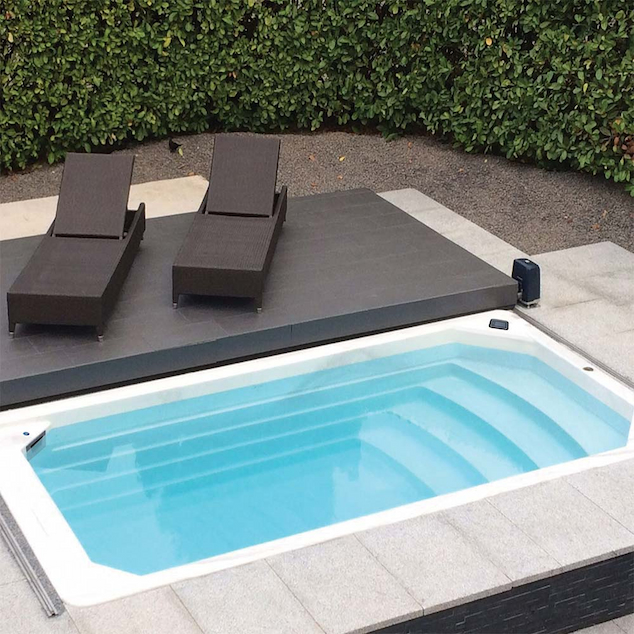 spa in backyard