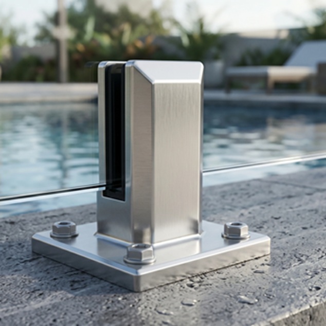 Side mount pool fence spigot frameless glass spigots stainless steel face mount