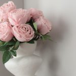 artificial roses in a vase